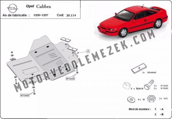 Acél motor, kapcsolószekrény védőlemez Opel Calibra