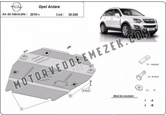 Acél motor, kapcsolószekrény védőlemez Opel Antara