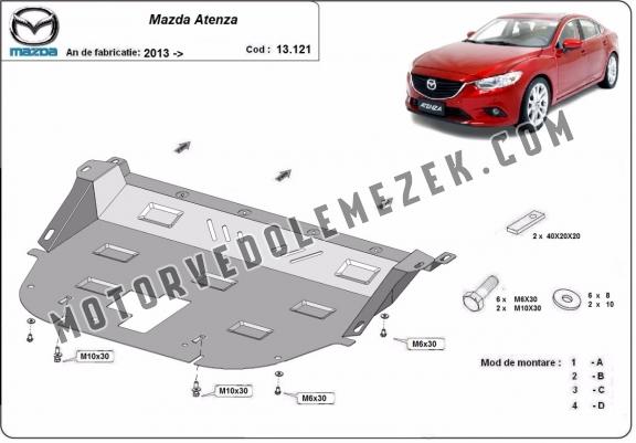 Acél motor, kapcsolószekrény, hütő védőlemez Mazda Atenza