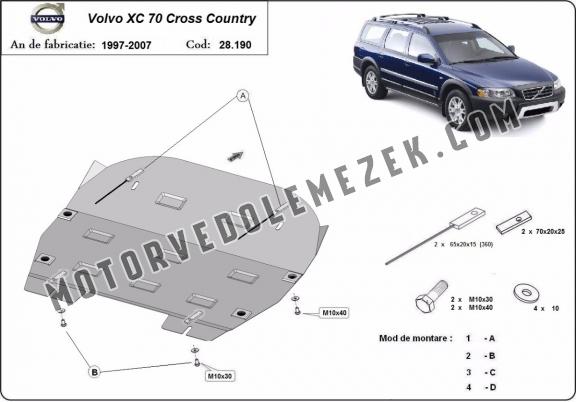 Acél motor, kapcsolószekrény védőlemez Volvo XC70