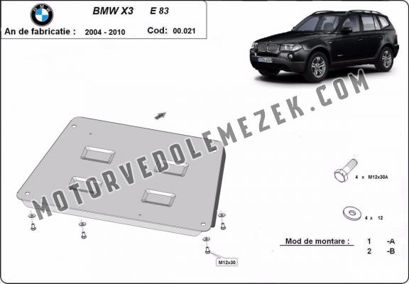 Motor, karter- védő acéllemez BMW X3
