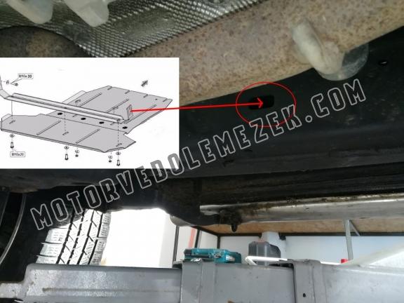 Acél kapcsolószekrény, differenciálmű védőlemez Volkswagen Amarok