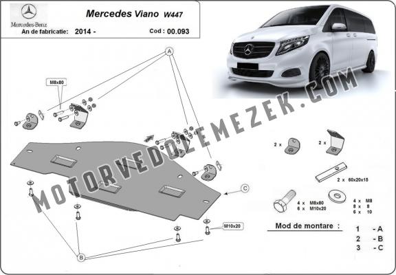 Acél EGR, STOP&GO rendszer védőlemez Mercedes Viano W447 4x2, 1.6 D