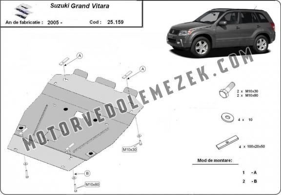 Acél motor, hütő védőlemez Suzuki Grand Vitara 2