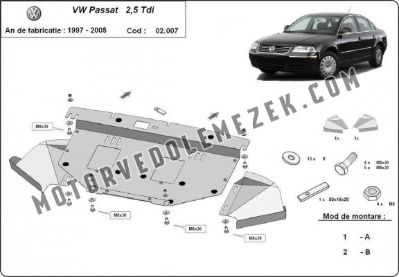 Acél motor, hütő védőlemez VW Passat B5, B5.5