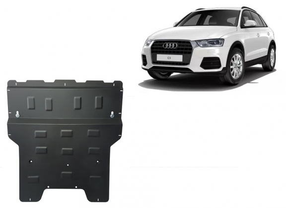 Acél motor, kapcsolószekrény, hűtő védőlemez Audi Q3