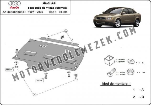 Acél kapcsolószekrény védőlemez Audi A4 B6 - 