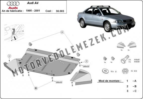 Acél motor, hütő védőlemez Audi A4 B5