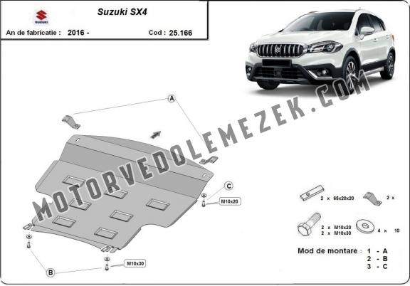 Acél motor, kapcsolószekrény védőlemez Suzuki SX4