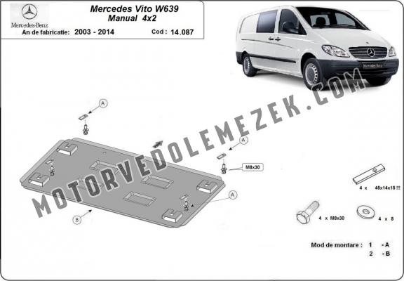 Motor, karter- védő acéllemez Mercedes Vito W639 - 2.2 D 4x2