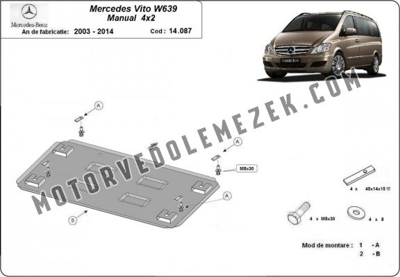Motor, karter- védő acéllemez Mercedes Viano W639 - 2.2 D 4x2