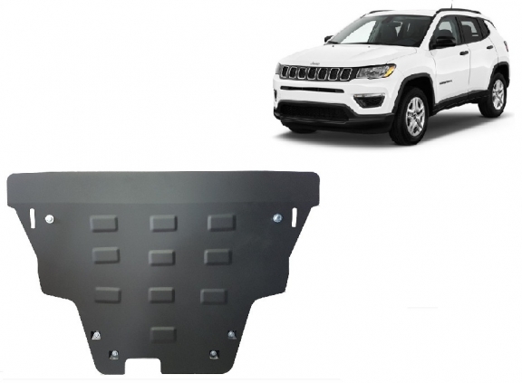 Acél motor, sebességváltó, hűtő, első lökhárító védőlemez Jeep Compass