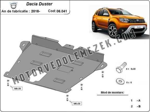 Acél motor, kapcsolószekrény védőlemez Dacia Duster