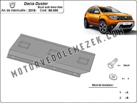 Acél első lökhárító védőlemez Dacia Duster