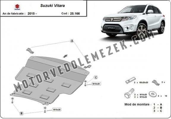 Acél motor, kapcsolószekrény védőlemez Suzuki Vitara