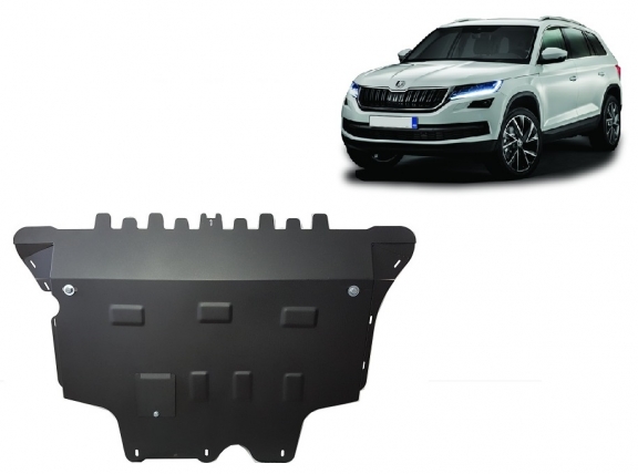 Acél motor, sebességváltó, hűtő, első lökhárító védőlemez Skoda Kodiaq