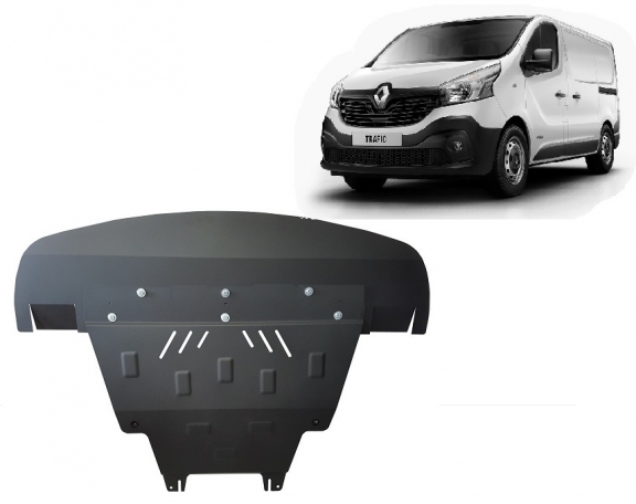 Acél motor, sebességváltó, hűtő, első lökhárító védőlemez Renault Trafic