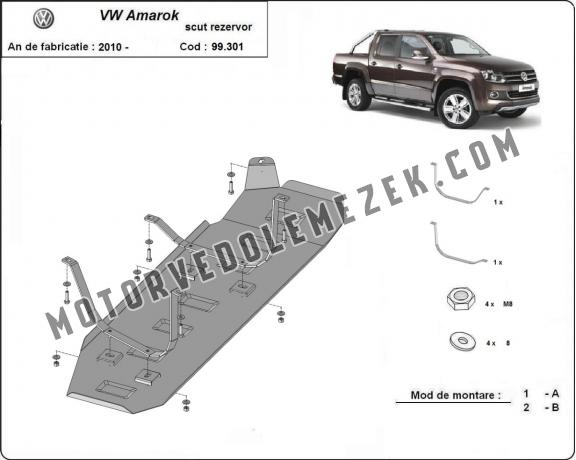 Acél üzemanzagtartály védőlemez Volkswagen Amarok - Only for versions without factory protections