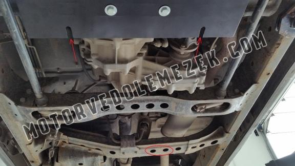 Acél kapcsolószekrény védőlemez Nissan Navara D22