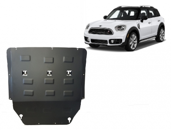 Acél motor, kapcsolószekrény, hűtő védőlemez Mini Cooper