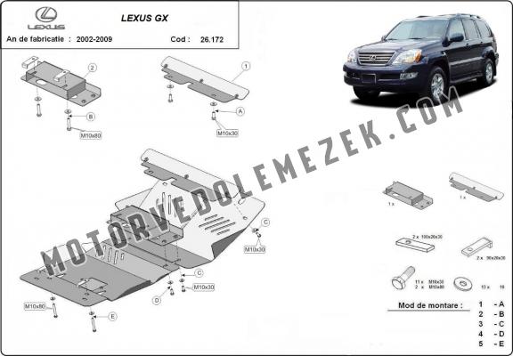 Steel skid plate for Lexus GX