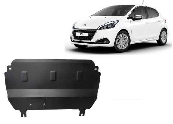Acél motor, kapcsolószekrény védőlemez Peugeot 208