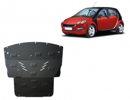 Acél motor, kapcsolószekrény védőlemez Smart ForFour