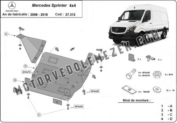 Motor, karter- védő acéllemez Mercedes Sprinter 4x4