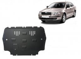 Acél motor, kapcsolószekrény, hűtő védőlemez Skoda Octavia 2