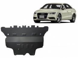 Acél motor, sebességváltó, hűtő, első lökhárító védőlemez Audi A3