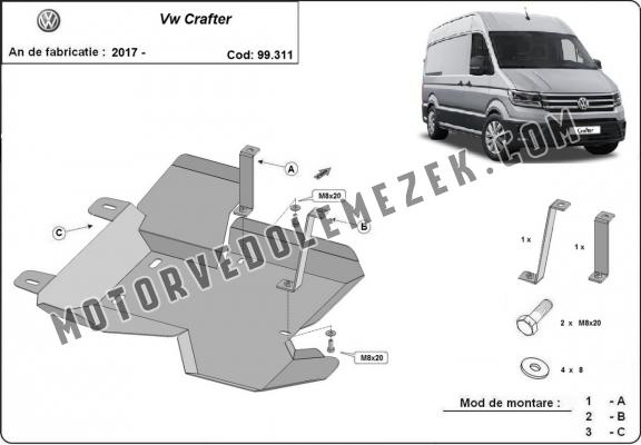 Acél AdBlue tartályvédő lemez Volkswagen Crafter