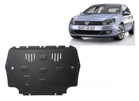 Acél motor, kapcsolószekrény, hűtő védőlemez VW Golf 6