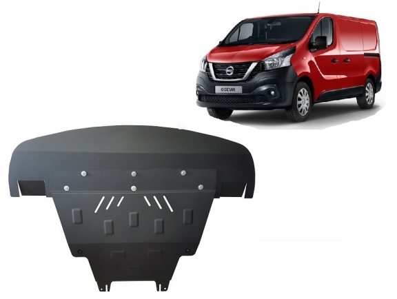 Acél motor, sebességváltó, hűtő, első lökhárító védőlemez Nissan NV300