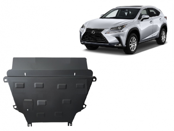 Acél motor, kapcsolószekrény, hűtő védőlemez Lexus NX