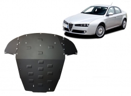 Acél motor, sebességváltó, hűtő, első lökhárító védőlemez Alfa Romeo 159
