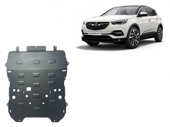 Acél motor, sebességváltó, hűtő, első lökhárító védőlemez Opel Grandland X