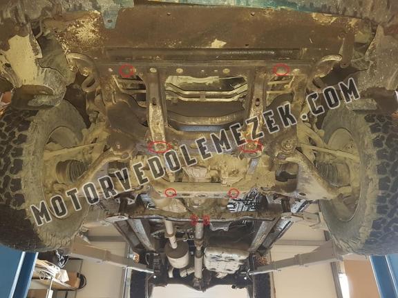 Acél kapcsolószekrény, differenciálmű, részecskeszürő védőlemez Toyota Hilux
