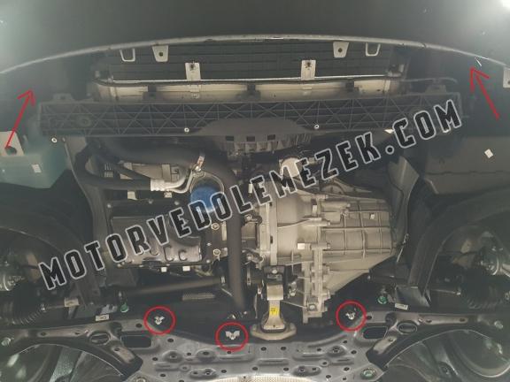 Acél motor, sebbeségváltó, hütő, első lökhárító védőlemez Hyundai I30