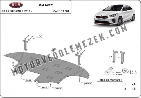 Acél motor, sebbeségváltó, hütő, első lökhárító védőlemez Kia Ceed