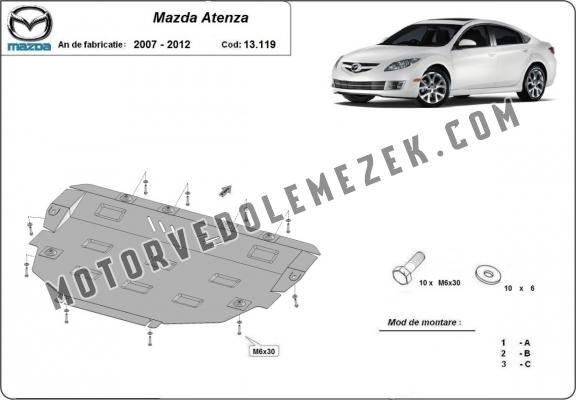 Steel skid plate for Mazda Atenza