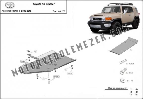Acél kapcsolószekrény védőlemez Toyota Fj Cruiser