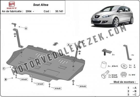 Acél motor, kapcsolószekrény, hütő védőlemez Seat Altea