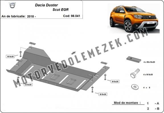 Acél EGR, STOP&GO rendszer védőlemez Dacia Duster