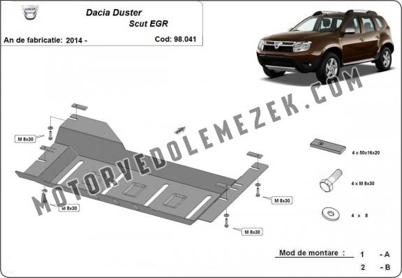 Acél EGR, STOP&GO rendszer védőlemez Dacia Duster