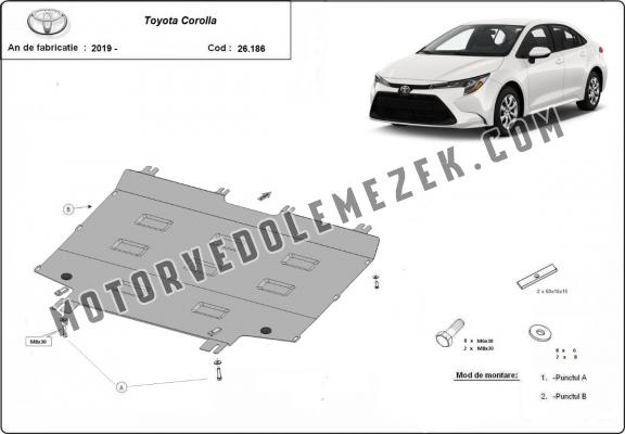 Acél motor, kapcsolószekrény védőlemez Toyota Corolla