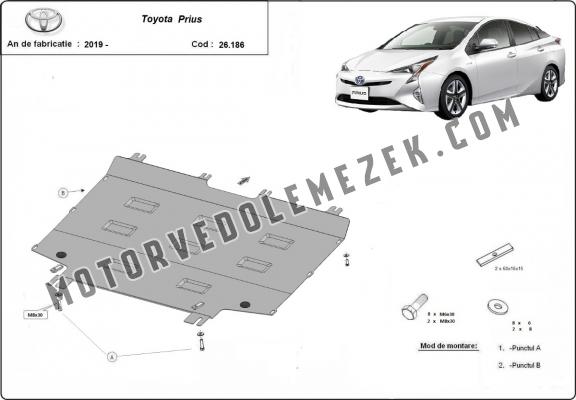Acél motor, kapcsolószekrény védőlemez Toyota Prius