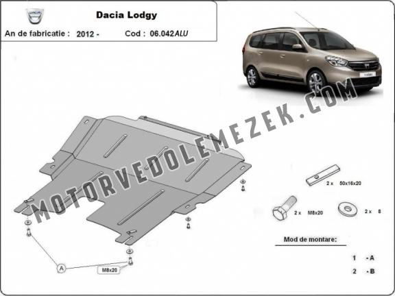 Alumínium motor, kapcsolószekrény védőlemez DACIA LODGY