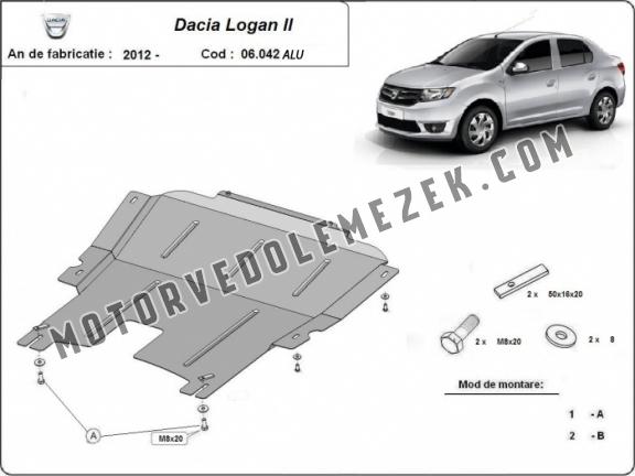 Aluminum motor, kapcsolószekrény védőlemez DACIA LOGAN 2