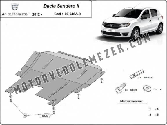 Aluminum motor, kapcsolószekrény védőlemez DACIA  SANDERO 2