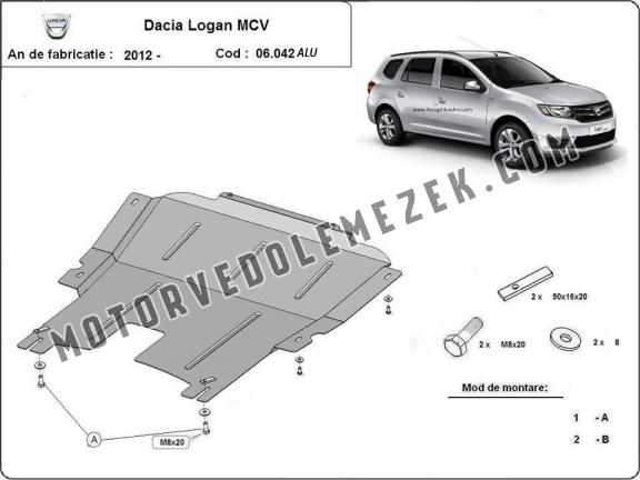 Aluminum motor, kapcsolószekrény védőlemez DACIA LOGAN MCV